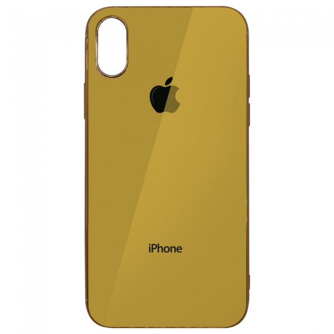 Чохол Glass+TPU Case для iPhone X/Xs Yellow