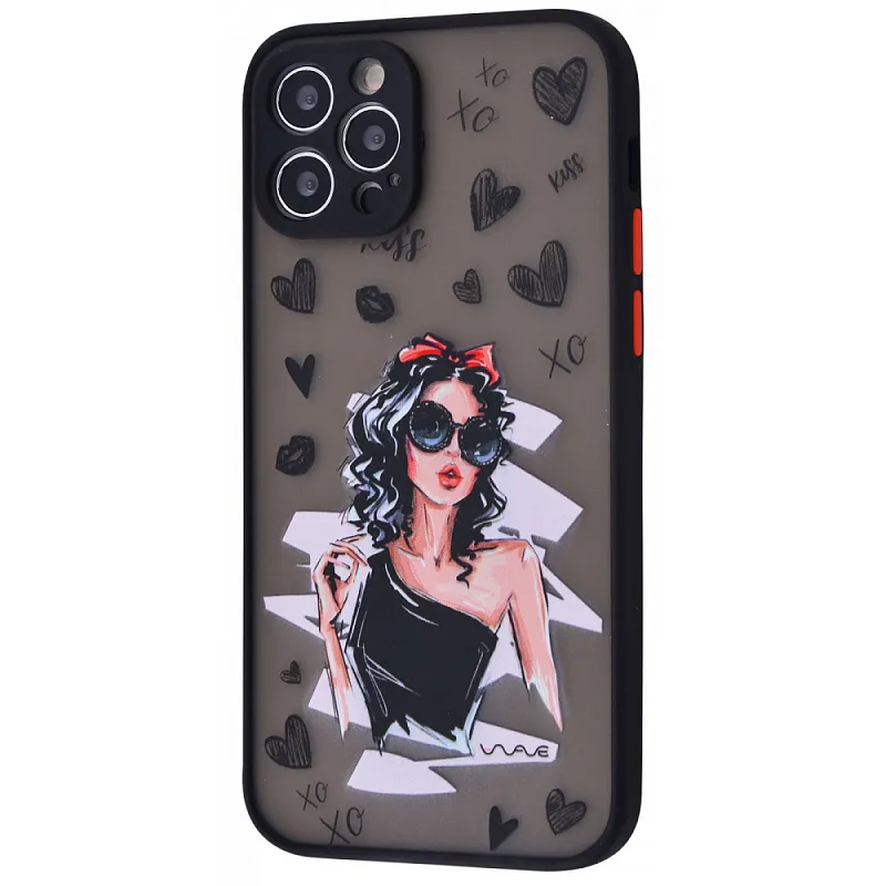 Чохол WAVE Cartoon Case (PC+TPU) iPhone 12 Pro (little black dress)