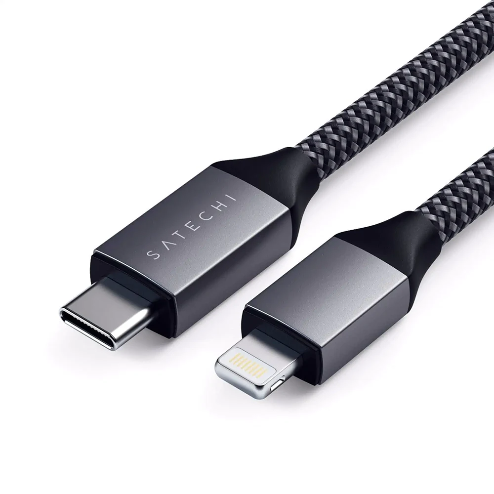 Кабель Satechi USB-C to Lightning Cable Space Gray (1.8 m) (ST-TCL18M)