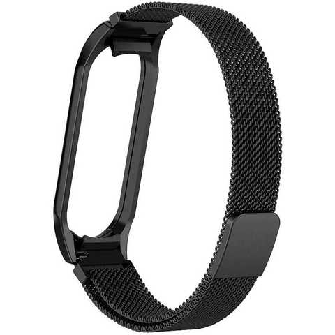 Ремінець Milanese Loop для Xiaomi Mi Band 3/4 - Black