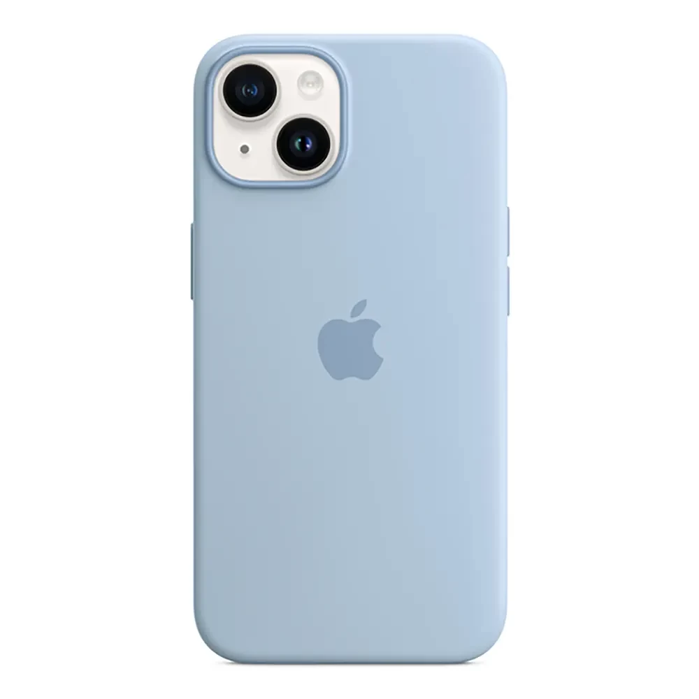 Чохол Silicone Case with MagSafe для iPhone 14 Sky (OEM)