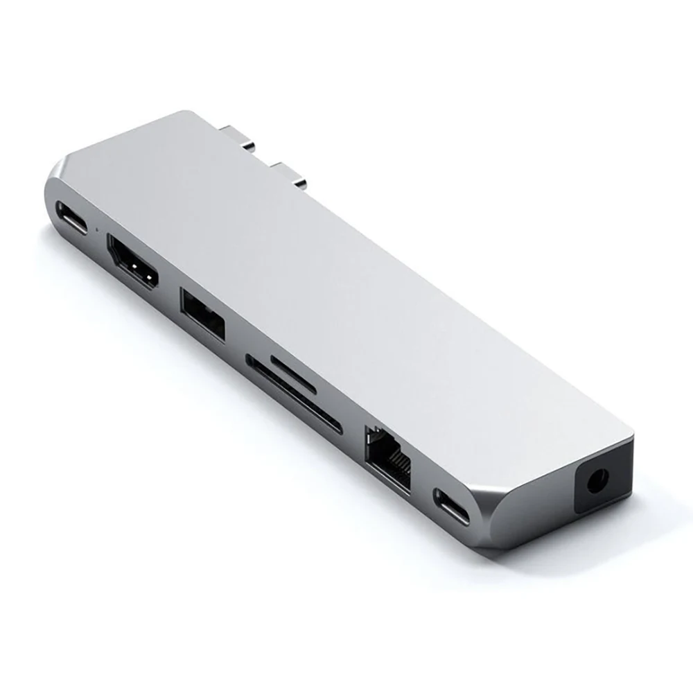 Хаб Satechi Aluminum USB-C Pro Hub Max Adapter Silver (ST-UCPHMXS)