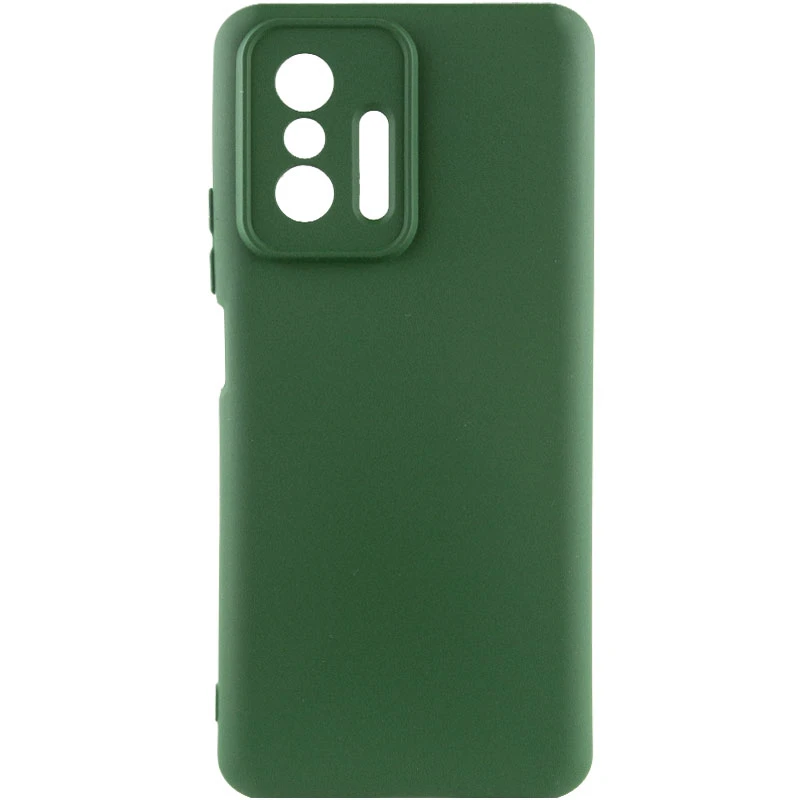 Чохол Silicone Cover Lakshmi Full Camera (A) для Xiaomi 11T/11T Pro (Зелений/Dark Green)