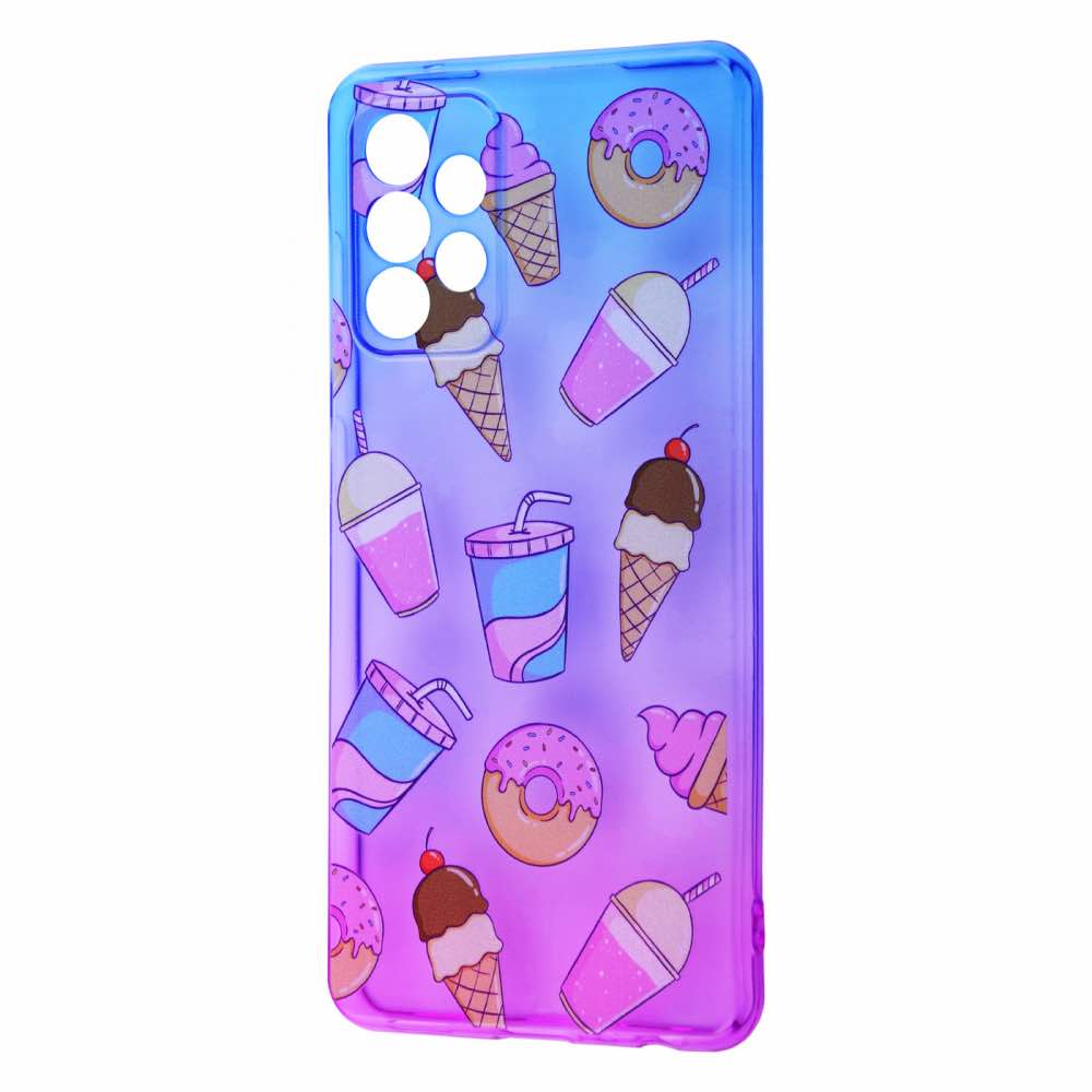 Чохол WAVE Sweet & Acid Case (TPU) Samsung Galaxy A52 (A525F) (блакитний/фіолетовий/коктейлі)