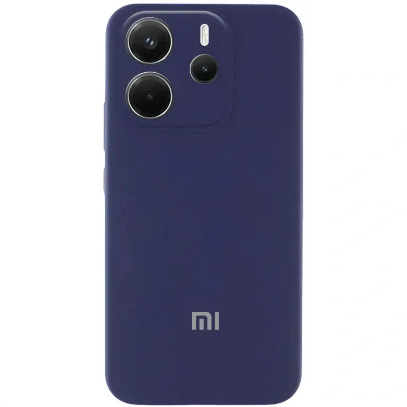 Чохол Silicone Cover Lakshmi Full Camera (AAA) with Logo для Xiaomi Redmi Note 14 4G (Midnight Blue)