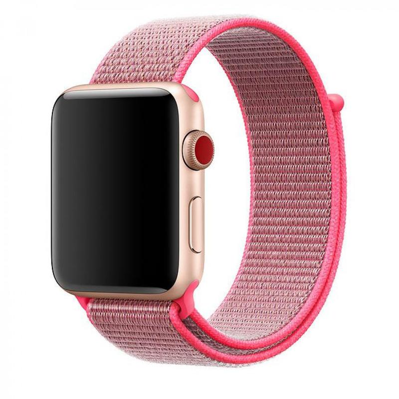 Ремінець Nylon для Apple Watch 38mm/40mm - Electric Pink