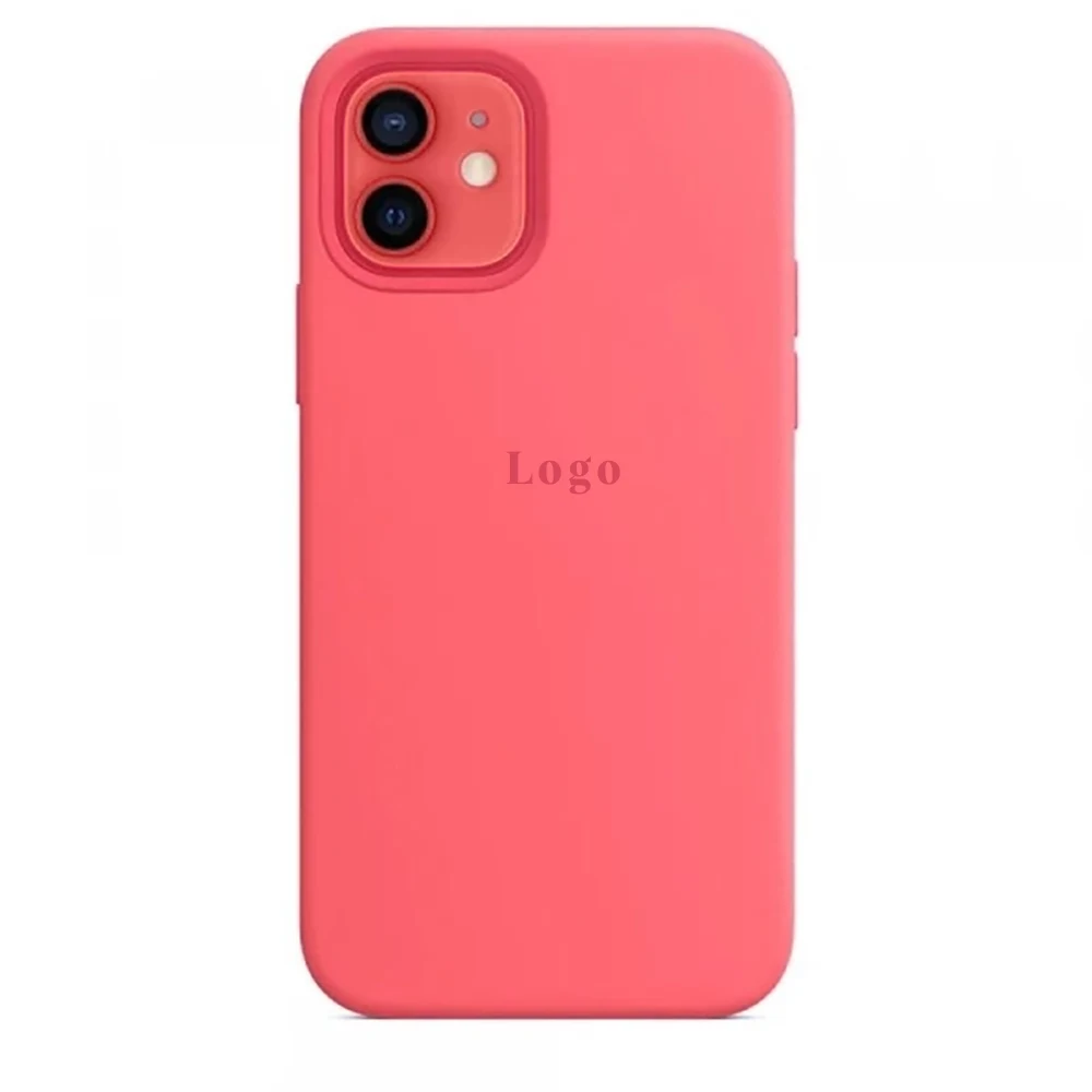 Чохол силіконовий Full Cover iPhone 12/12 Pro (яскраво рожевий)