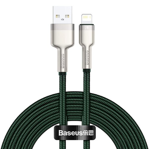 Кабель Baseus Cafule Metal Lightning 2.4A (1m) (green)