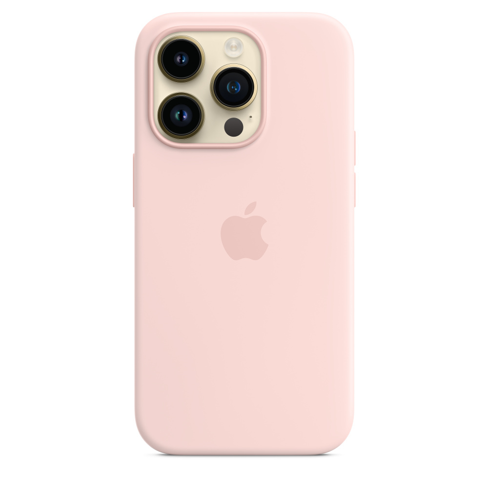 Чохол Silicone Case with MagSafe для iPhone 14 Pro Chalk Pink