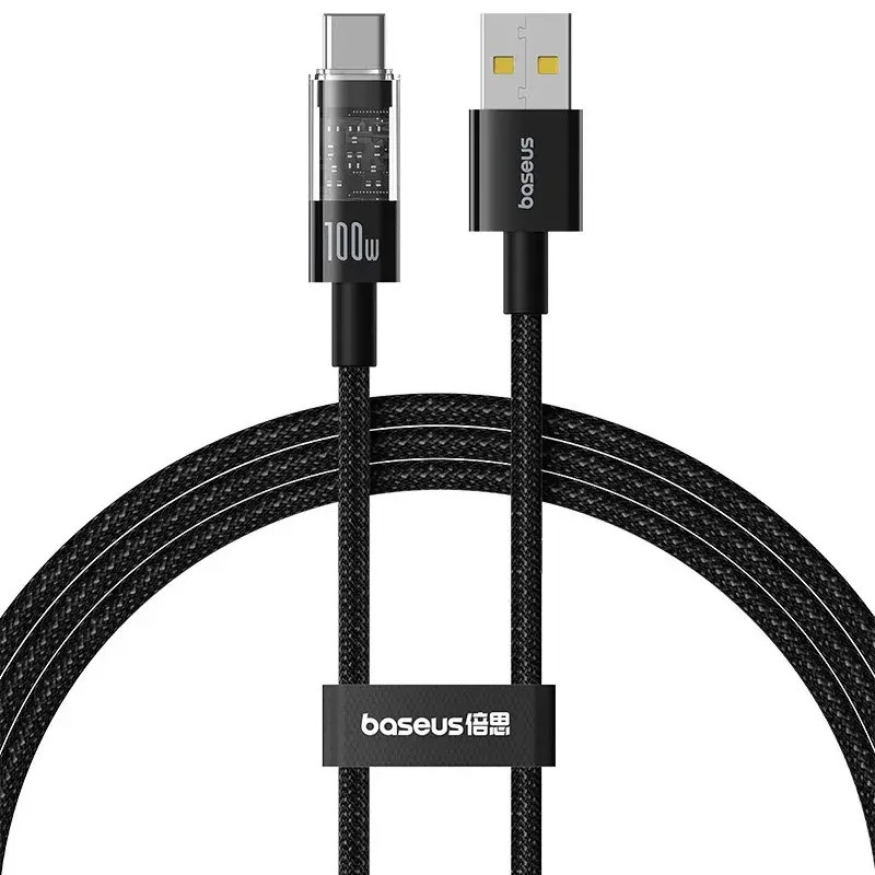 Кабель Baseus Gem Fast-Charging Data Cable Type-C 100W 2m (чорний)