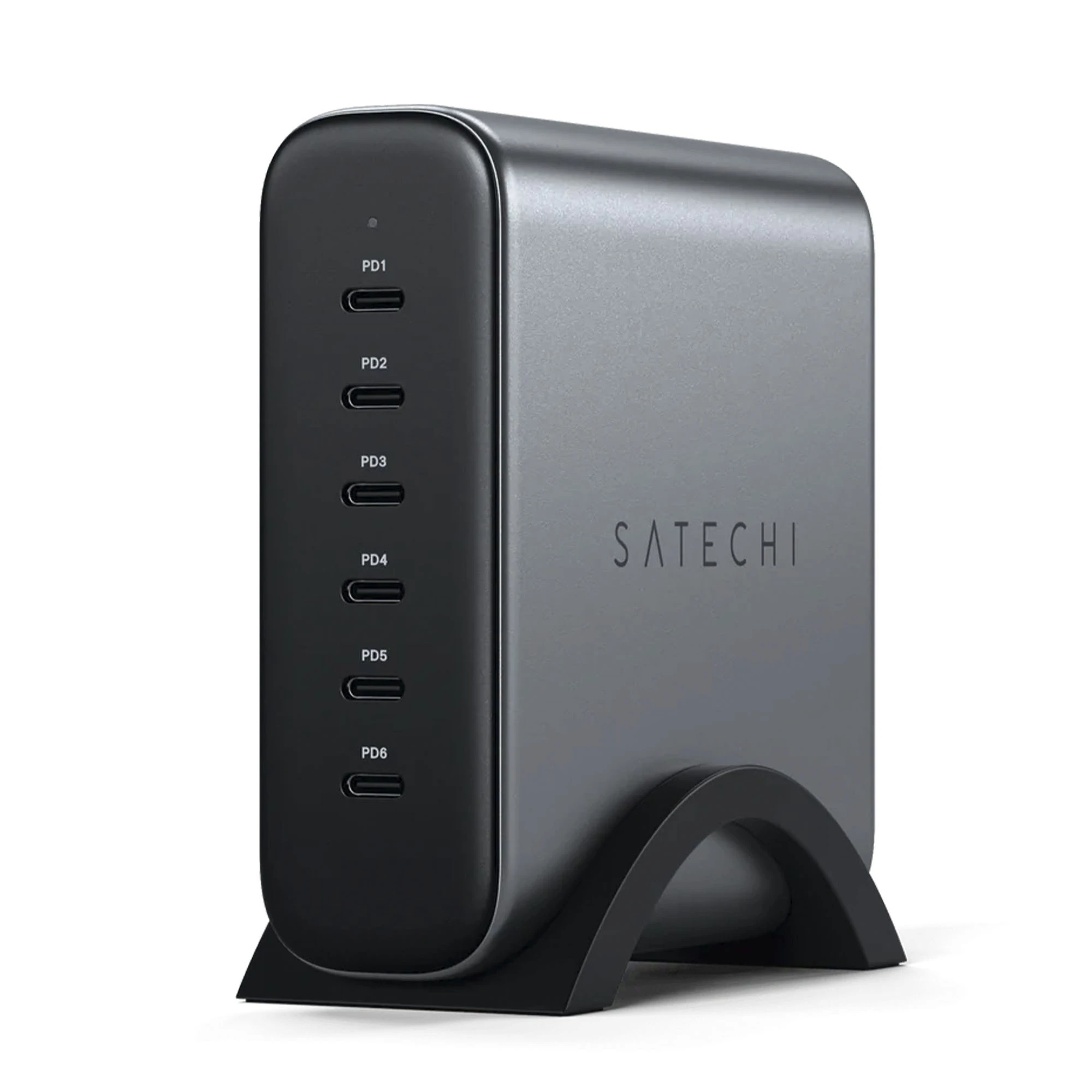 Зарядний пристрій Satechi 200W USB-C 6-Port PD GaN Charger Space Gray (ST-C200GM-EU)