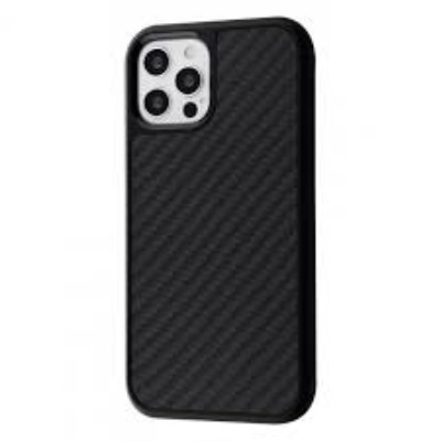 Чохол Carbon Leather Case iPhone 12 Pro (чорний)