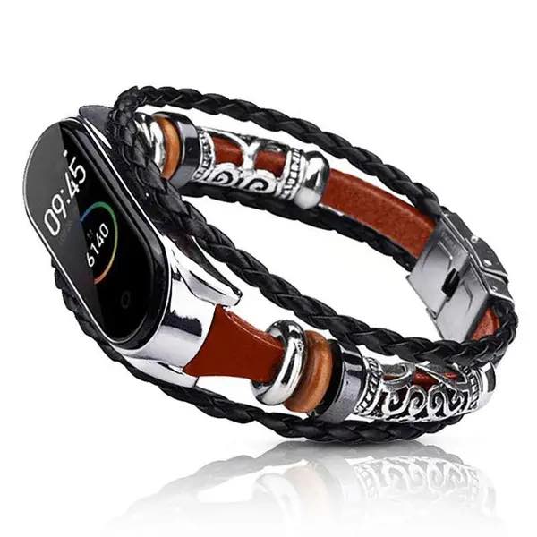 Ремінець Jewellery Band для Mi Band 3/4 - Orange/Silver