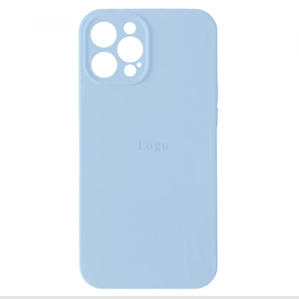 Чохол Silicone Case for iPhone 12 Pro (With Camera Lens Protection) - Sky Blue