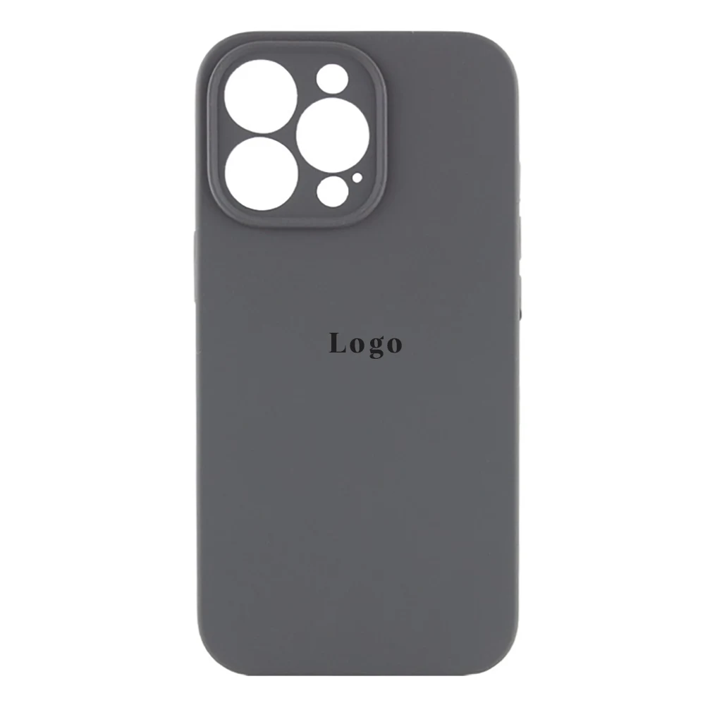 Чохол Silicone Case Full Camera Protective (AA) iPhone 13 Pro Max (Сірий/Dark Gray)