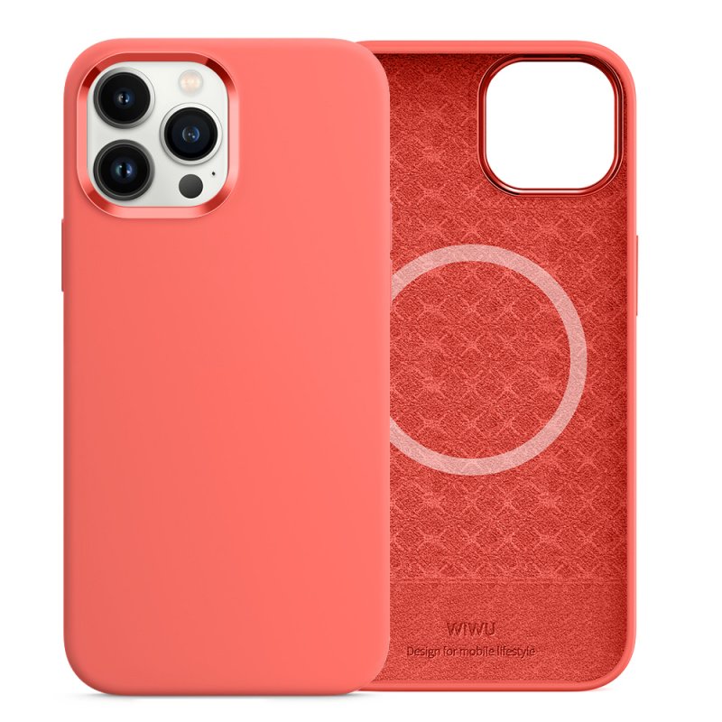 Чохол WIWU Silicone Magnetic Series для iPhone 13 Pro (Pink Pomelo)