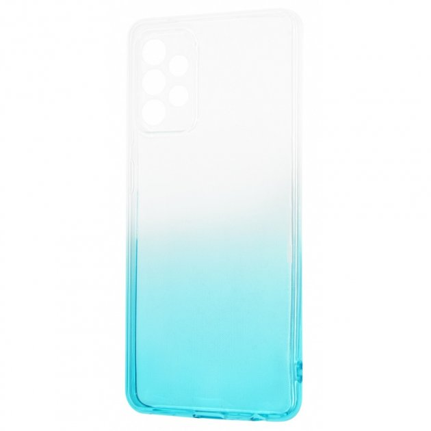 Чохол Силікон 0.5 mm Gradient Design Samsung Galaxy A72 (A725F) (білий/блакитний)