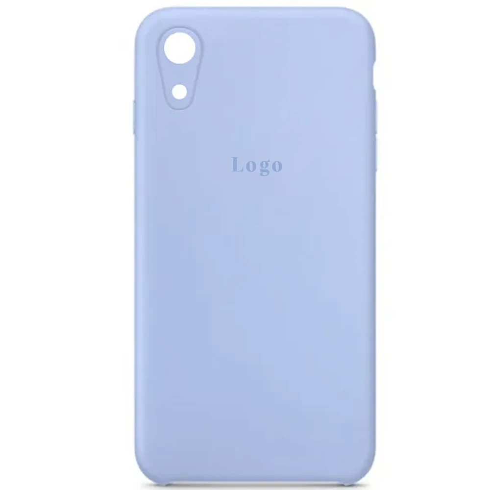 Чохол Silicone Case Square Full Camera Protective (AA) для Apple iPhone XR (Фіолетовий/Lilac Cream)