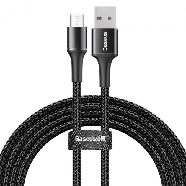 Кабель Baseus Halo Data Micro USB 2A 3m (чорний)