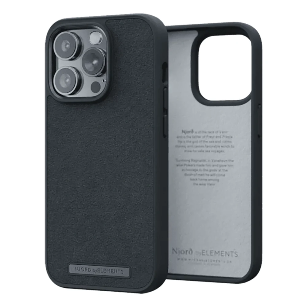 Чохол Njord Suede Comfort+ Case Black for iPhone 14 Pro (NA43CM00)