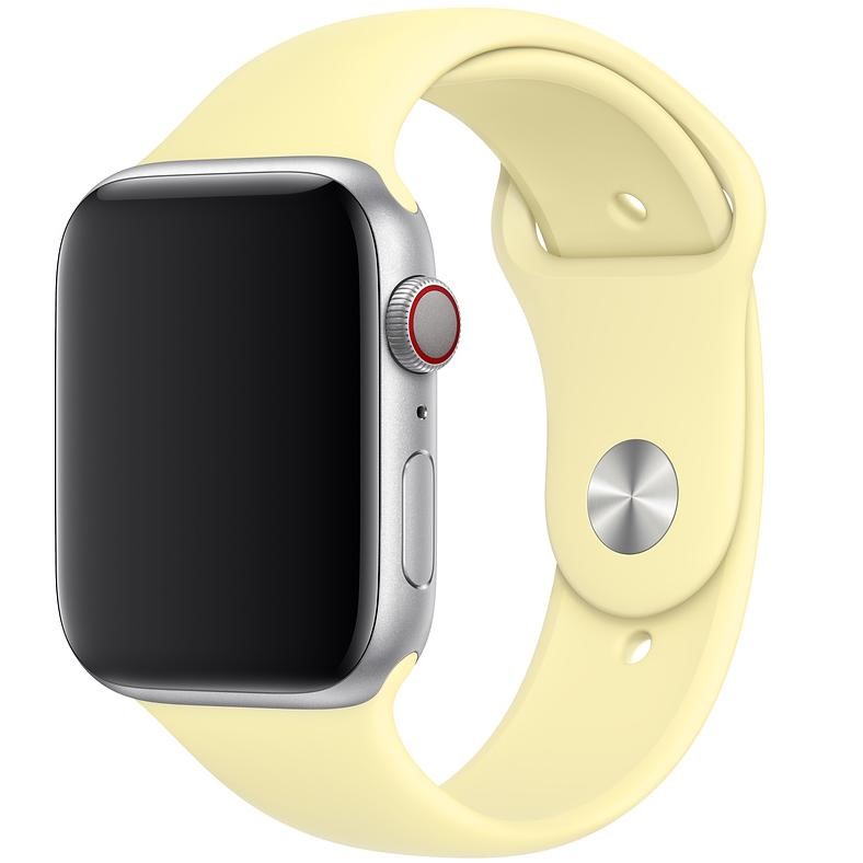 Силіконовий Ремінець для Apple Watch Sport Band 42/44mm (S/M&M/L) - (Жовтий/Mellow Yellow)