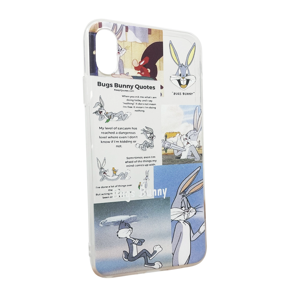 Чохол MaiKai Clear Print для iPhone XS Max - Bugs Bunny Quotes