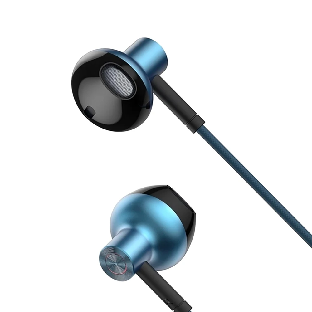 Навушники Baseus Encok 3.5mm Wired Earphone H19 Blue