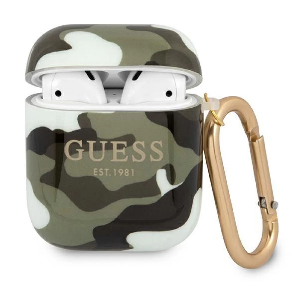 Чохол Guess TPU Shinny Camouflage Case for Airpods 1/2 Khaki