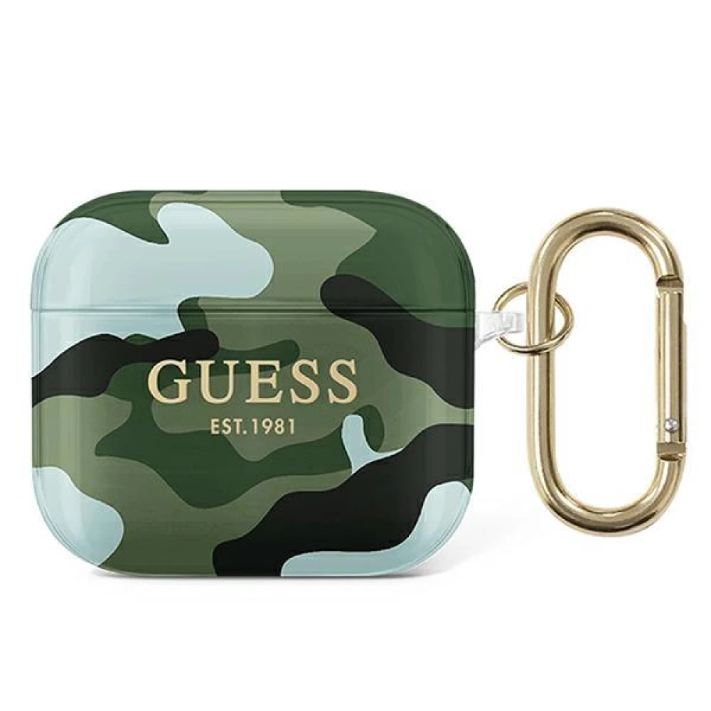 Чохол Guess TPU Shinny Camouflage Case for Airpods 3 Khaki