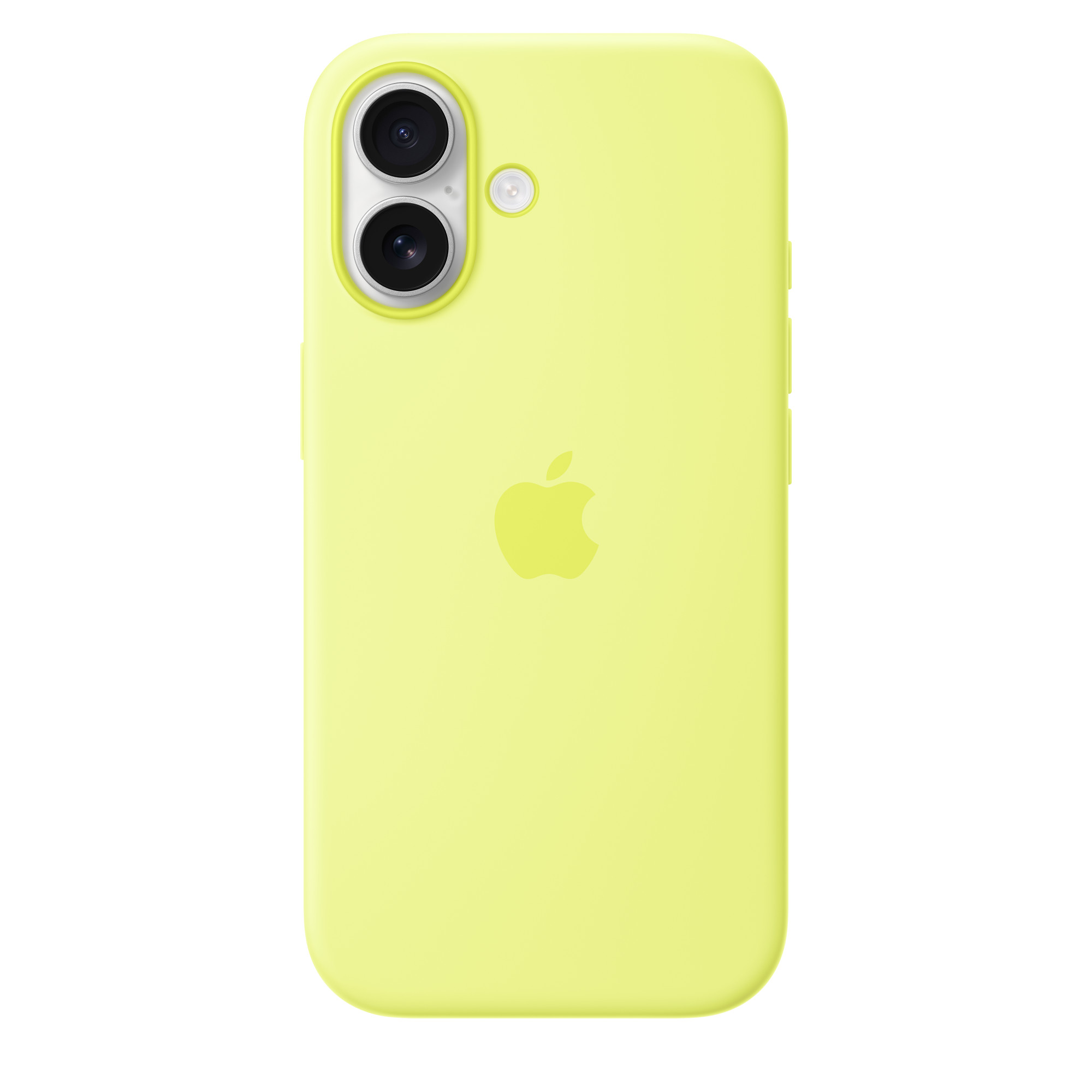 Чохол Silicone Case with Button, Animation & MagSafe iPhone 17, Neon Yellow (OEM)