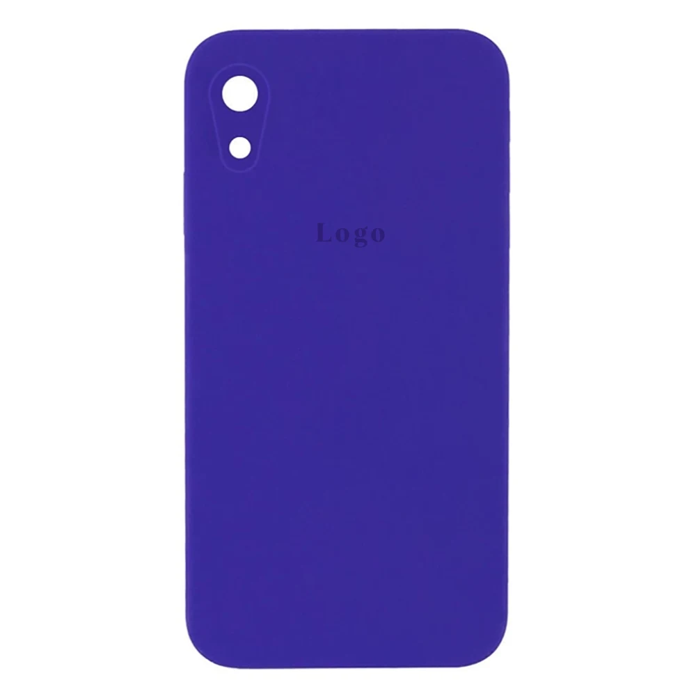 Чохол Silicone Case Square Full Camera Protective (AA) для Apple iPhone XR (Фіолетовий/Ultra Violet)