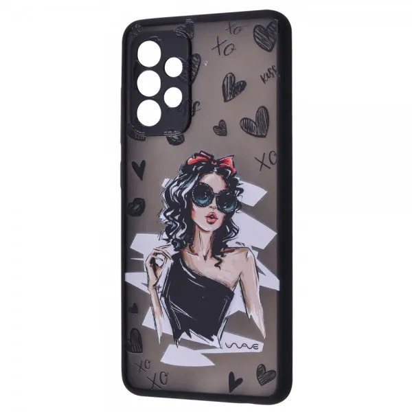 Чохол WAVE Cartoon Case (PC+TPU) для Samsung Galaxy A52 (little black dress)