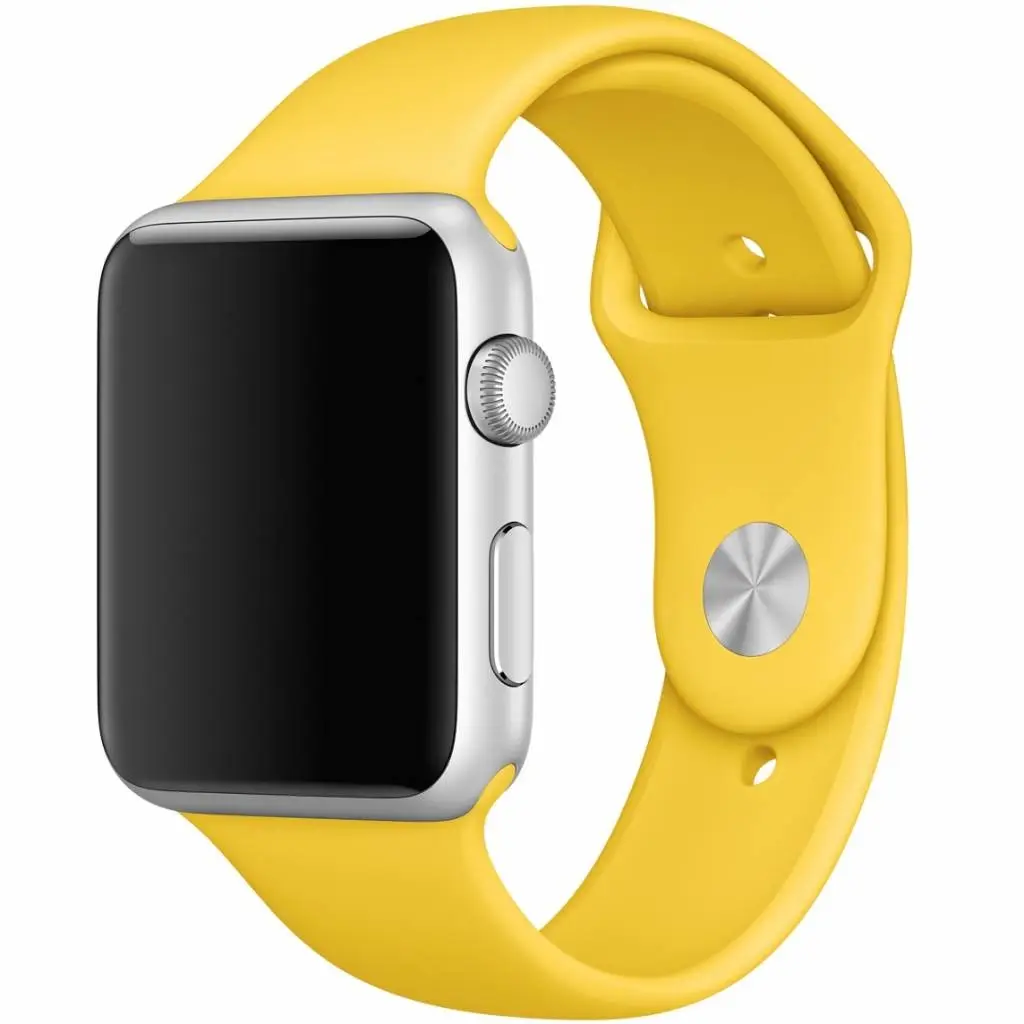 Силіконовий Ремінець для Apple Watch Sport Band 38/40mm (S/M & M/L) - Yellow