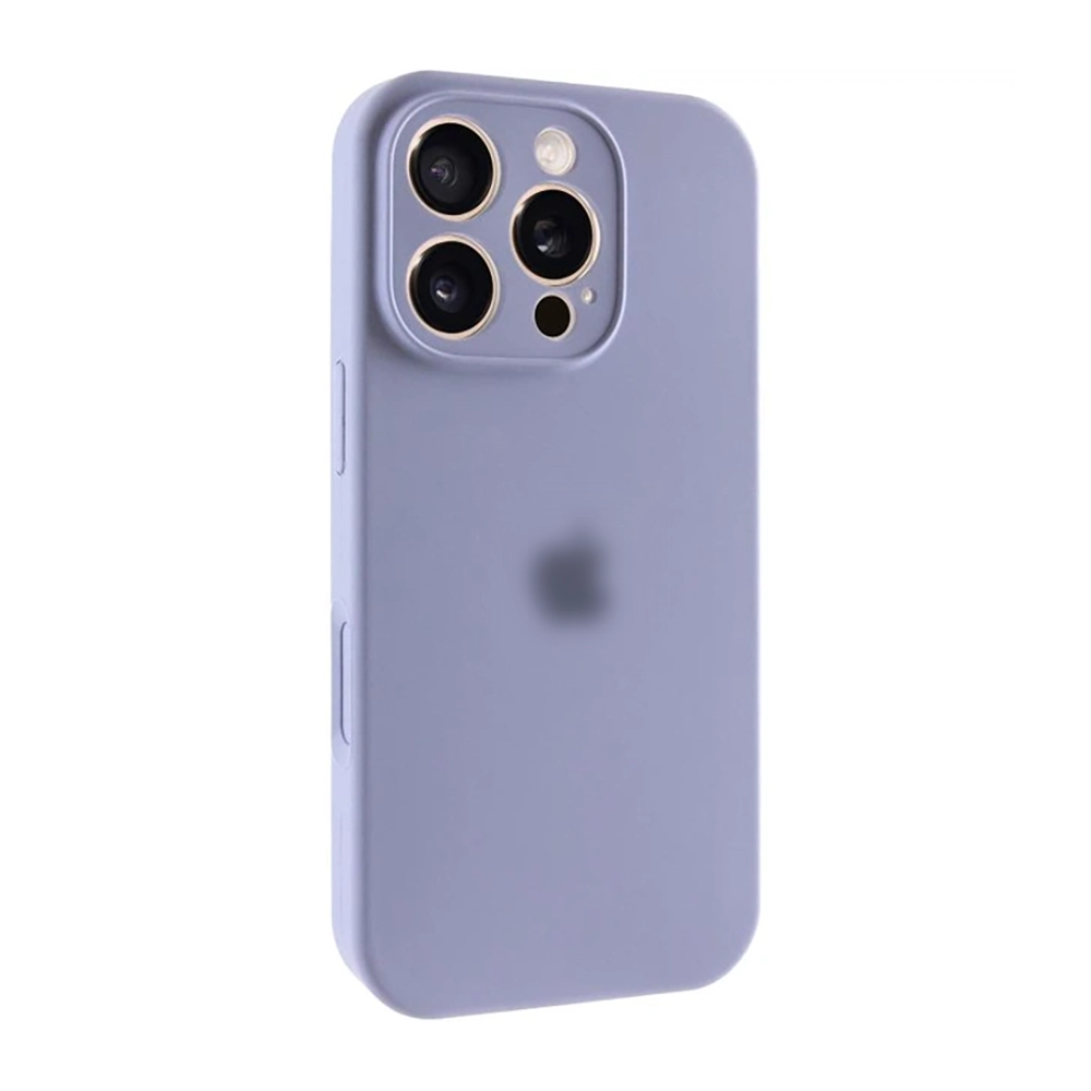 Чохол Silicone Case Full Camera Protective (AA) для Apple iPhone 16 Pro Max (Сірий / Lavender Gray)