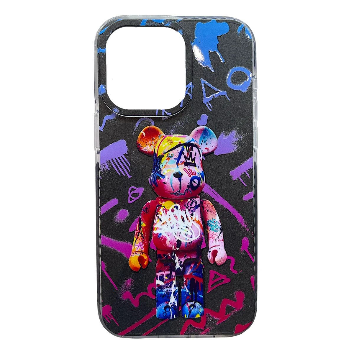 Чохол Brand Mix Clear with MagSafe iPhone 15 Pro Max (Graffiti Bear Black)