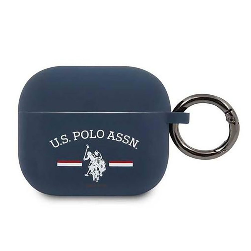 Чохол U.S.Polo Assn.Silicone Horses Flag Case for Airpods 3 Navy Blue