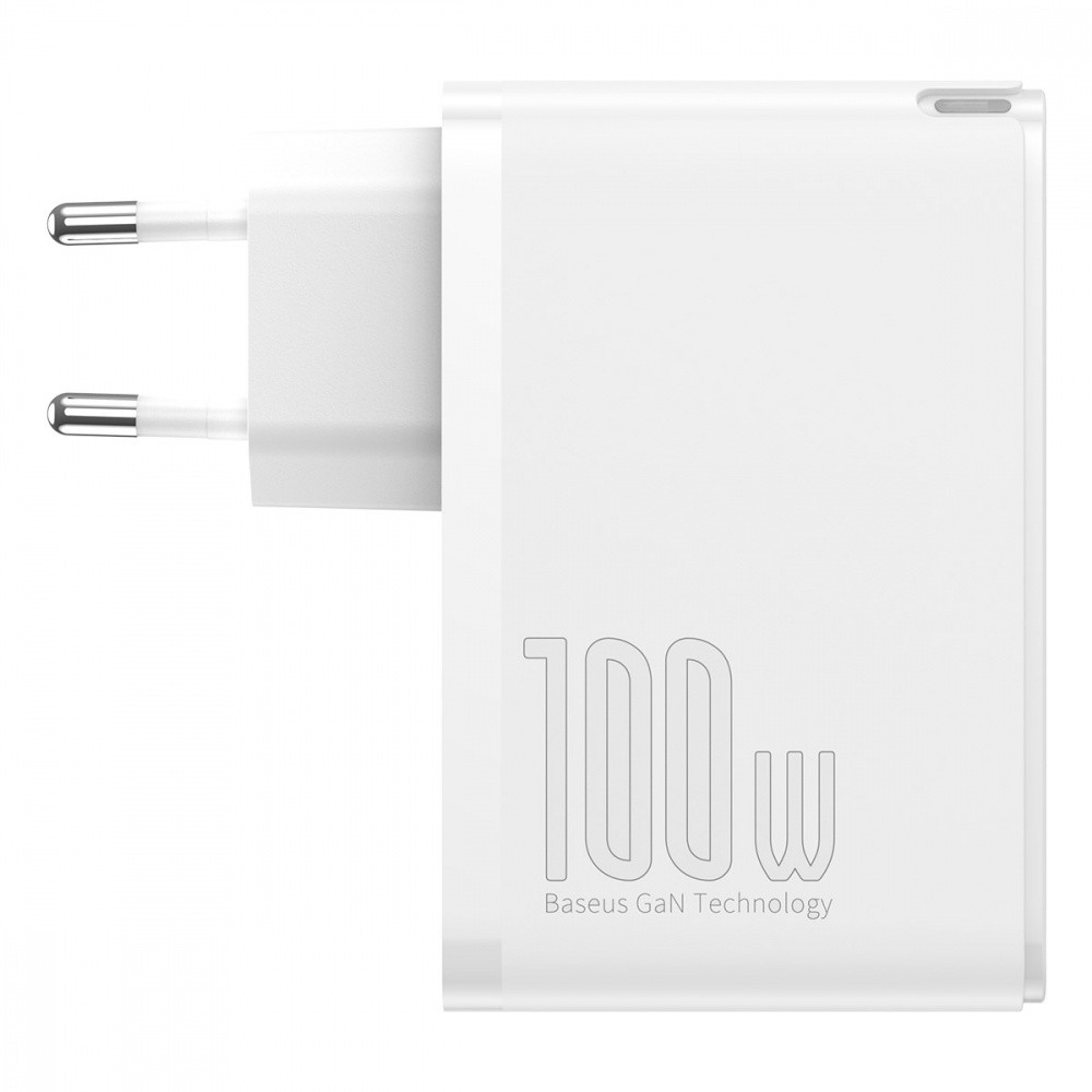 МЗП Baseus GaN2 Pro Quick Charger 100W (2Type-C + 2USB) (білий)