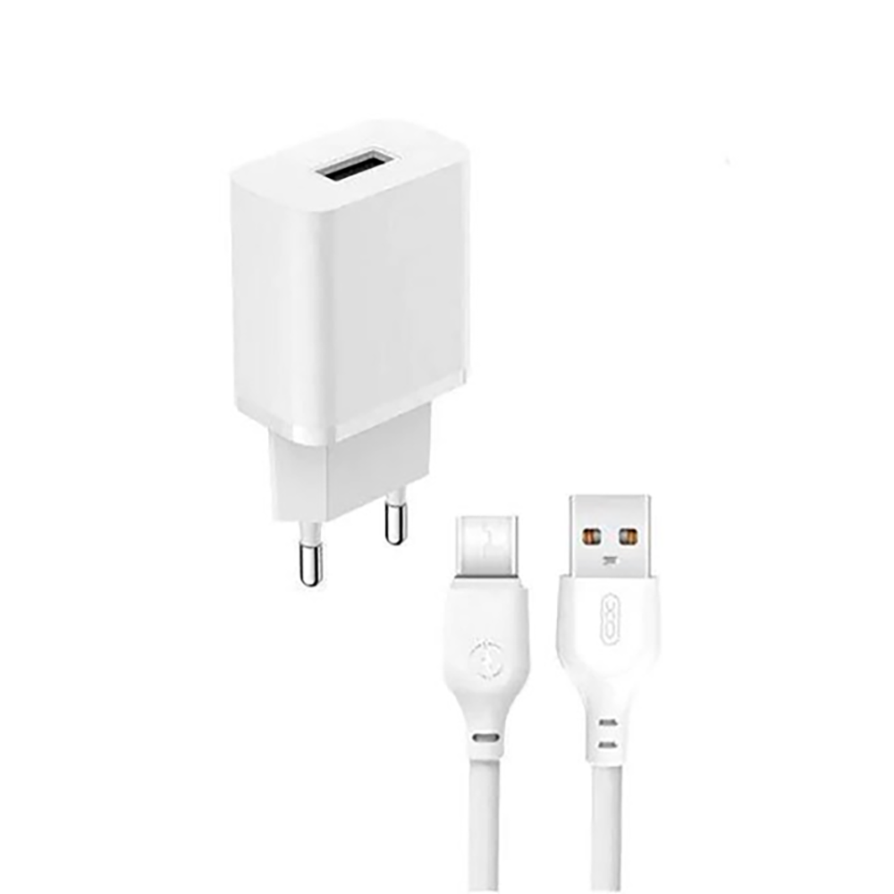 МЗП XO L99 2.4A/1USB + microUSB White