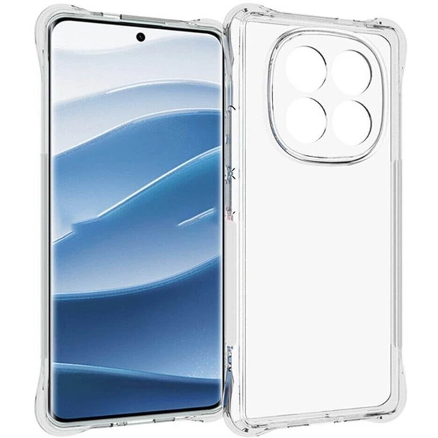 Чохол GETMAN Ease logo посилені кути Full Camera для Xiaomi Redmi Note 14 Pro 5G (прозорий)