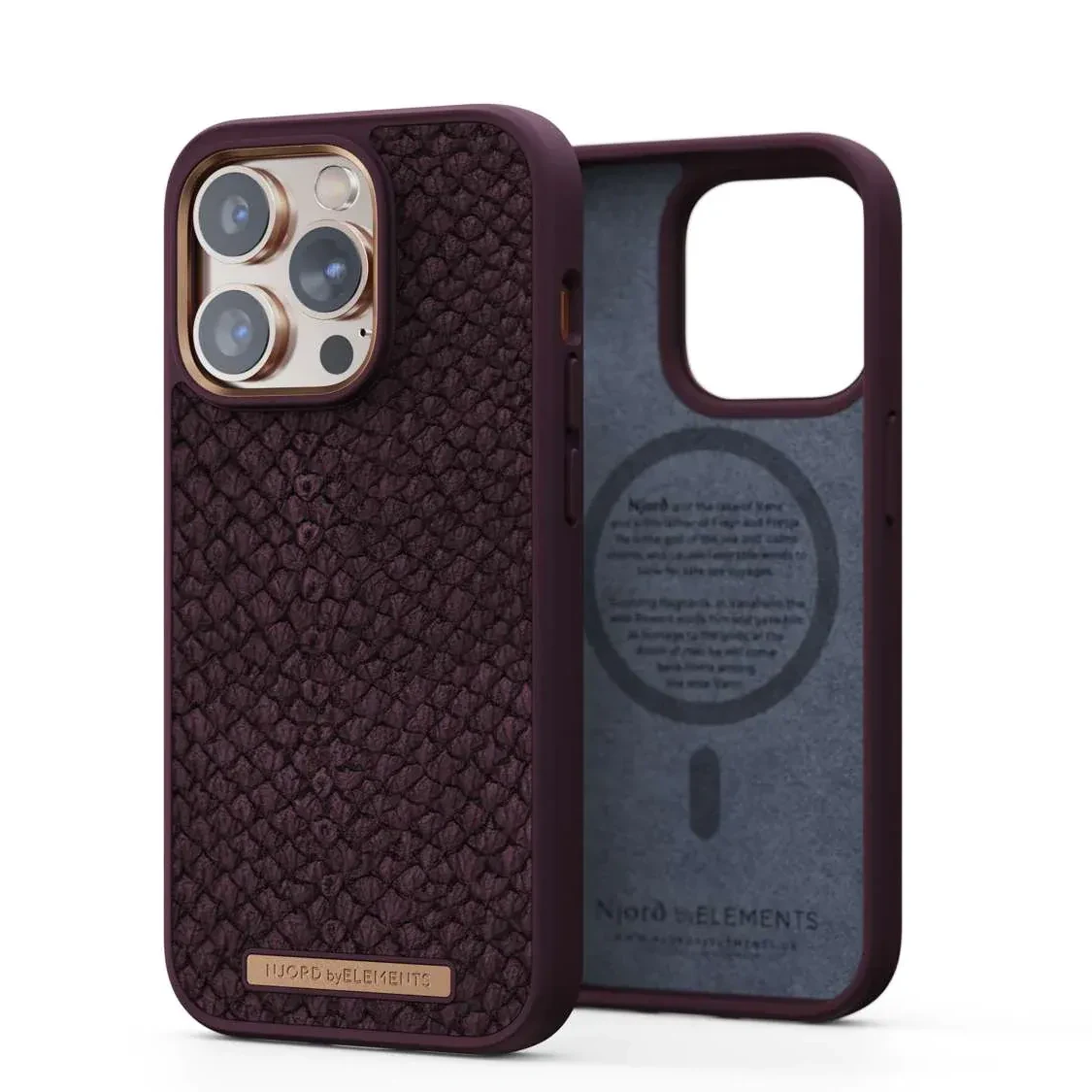 Чохол Njord Salmon Leather MagSafe Case Rust for iPhone 14 Pro (NA43SL03)