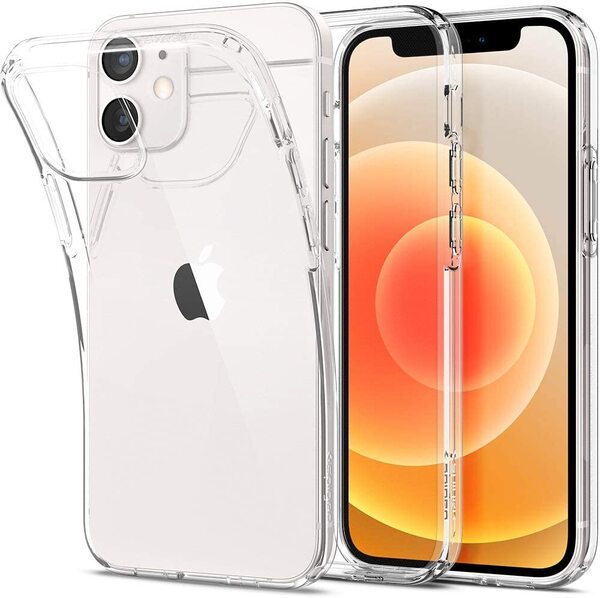 Чохол бампер Spigen Liquid Crystal для Apple iPhone 12 Mini Crystal Clear (Прозорий) ACS01740