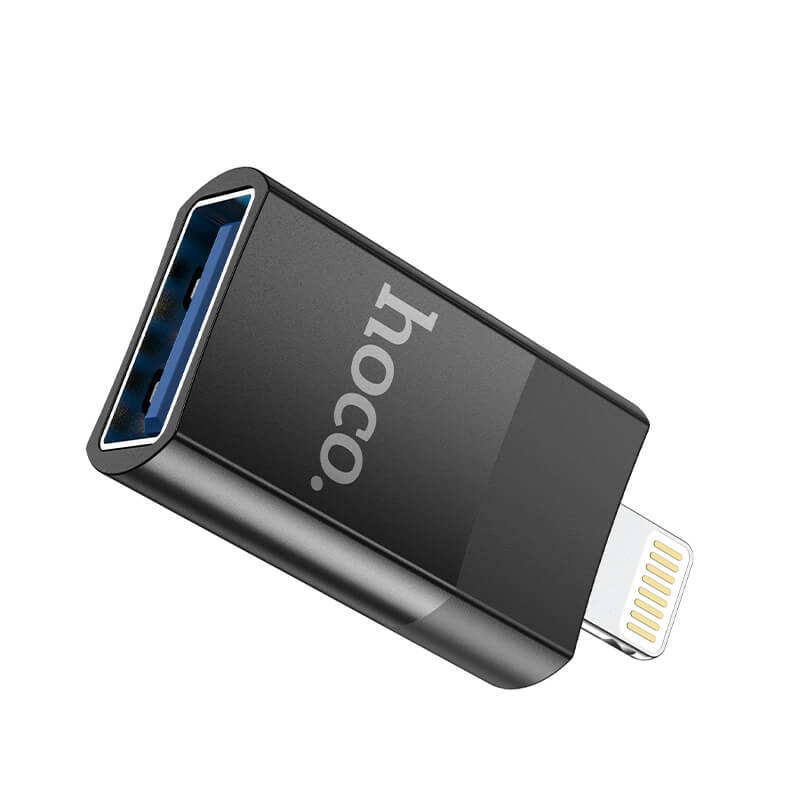 Адаптер HOCO Lightning to USB female adapter UA17 2A, USB2.0 OTG (black)