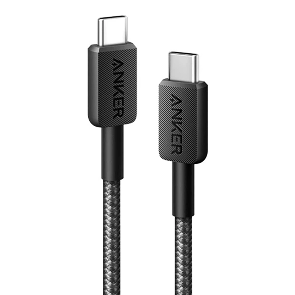 Кабель ANKER 322 USB-C to USB-C - 0.9m Nylon (Чорний)