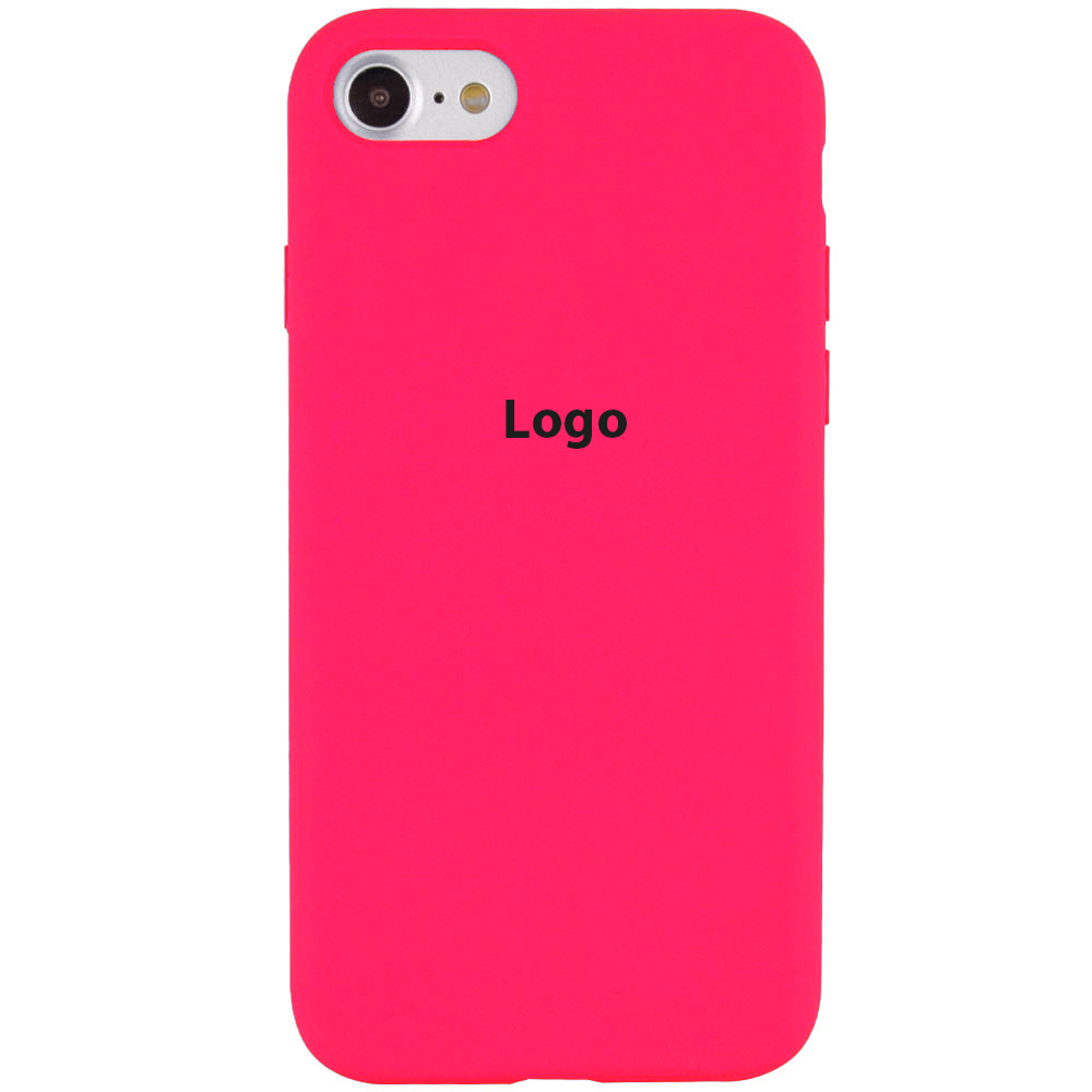 Чохол Silicone Case Full Protective (AA) для Apple iPhone 7 / 8 / SE (2020) (Рожевий/Barbie Pink)
