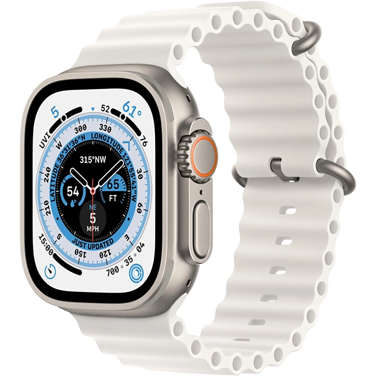 Смарт годинник Apple Watch Ultra GPS+Cellular, 49mm Titanium Case with White Ocean Band