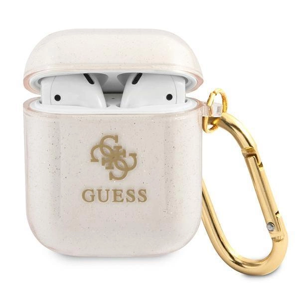 Чохол Guess TPU Colored Glitter Case for Airpods 1/2 Gold