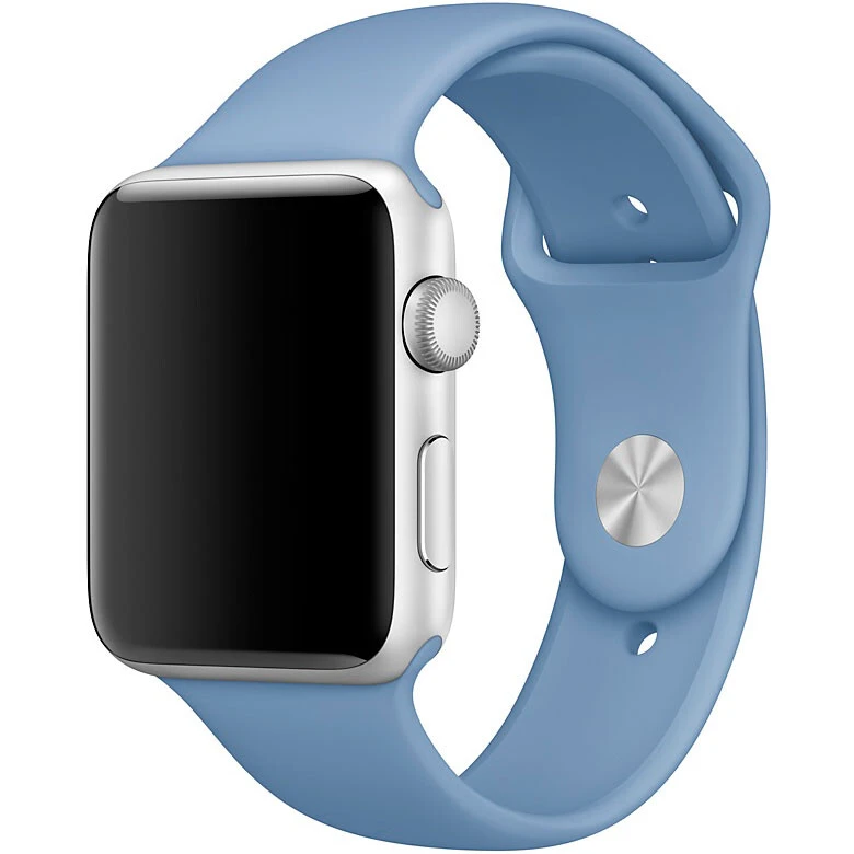 Силіконовий Ремінець для Apple Watch Sport Band 42/44mm (S/M&M/L) - (Синій/Azure)
