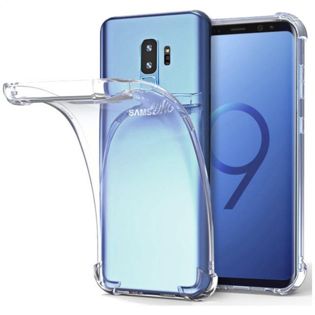 Чехол силиконовый противоударный Clear Samsung S9 Plus (Прозрачный)