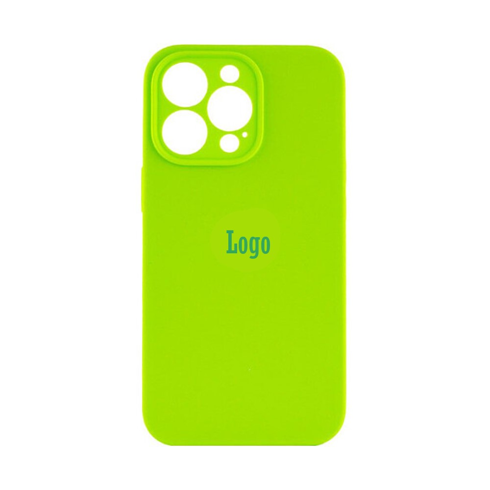 Чохол Silicone Case Full Camera Protective (AA) iPhone 13 Pro Max (neon green)