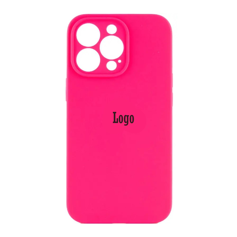 Чохол Silicone Case Full Protective (AA) iPhone 13 Pro (bright pink)